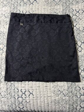 Alex & Olivia Black Floral Pencil Skirt Size XL